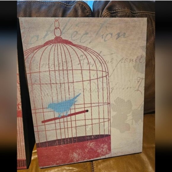Birdcage canvas by Asea Jensen set of 2 - Picture 3 of 6